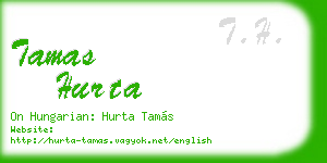 tamas hurta business card